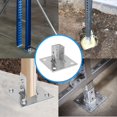 thumbnail image 5 of OhLectric Base de poste de puntal de un solo canal con 4 orificios de montaje - Cuadrado galvanizado resistente para base de poste de cerca de un solo canal - Orientación lateral - Base de 6 pulgadas, 5 of 5