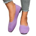 thumbnail image 2 of Domzle Women’s Ballet Flat Shoes Knit Dress Shoes Round Toe Slip On Ballerina Flats for Woman Low Wedge Comfort Soft Purple, 2 of 5