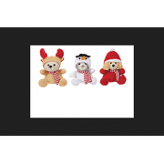 Fiesta Disguised Buddies Christmas Decoration Assorted Plush 5 in. x 5 in. x 3-1/2 in.