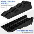 thumbnail image 4 of 2 Pcs Rampes de Nivellement pour Remorque, Blocs de Nivellement à Roues, Triples Niveleurs pour Campeur 5t, 4 of 8