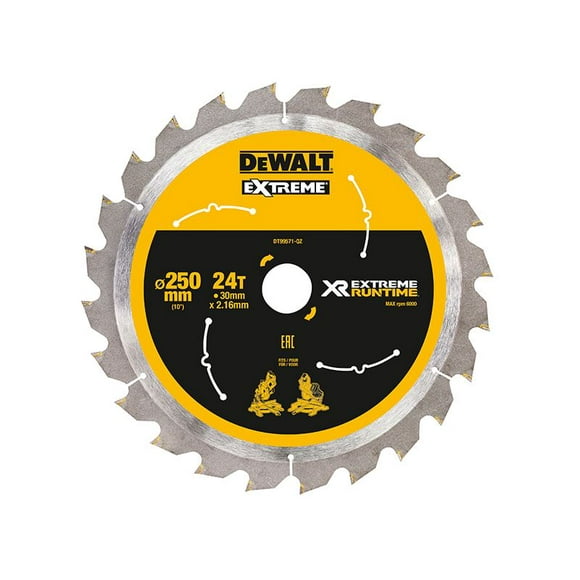 DEWALT - Extreme Runtime FlexVolt Mitre Saw Blade 250 x 30mm x 24T