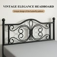 thumbnail image 4 of E-motie Metal Platform Bed Frame Full Size with Butterfly Pattern Vintage Headboard & Footboard, Underbed Storage, Black, 4 of 9