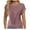 Pink ., variant on Summer Savings Clearance 2025! BOVXNPU Plus Size Womens Summer Tops,Short Sleeve Tops for Women,Women's Casual Solid Color Round-Neck Short Sleeve Regular Pullover Shirt