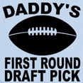 thumbnail image 2 of CafePress - Daddys First Round Draft Pick Football Body Suit - Long Sleeve Cotton Baby Bodysuit, 2 of 4