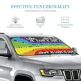 thumbnail image 3 of ZICANCN Car Sun Shades Front Windshield, Full Rainbow Heart Love Automotive Front Window Sun Shield Visor, Medium Size, 3 of 8