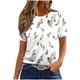 thumbnail image 4 of Tops de Cuello Redondo para las Mujeres de Manga Corta Impresa Casual, Camiseta de Moda para Uso Diario Y de Fiesta, 4 of 6