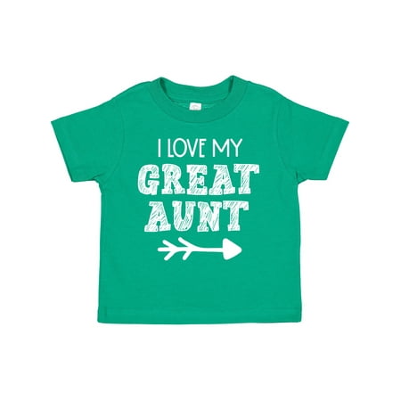 

Inktastic I Love My Great Aunt with Arrow Gift Toddler Boy or Toddler Girl T-Shirt