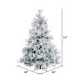 thumbnail image 2 of Vickerman 4.5' Flocked Alberta Artificial Christmas Tree, Multi-Colored LED Lights, 2 of 2