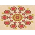 thumbnail image 1 of Ahgly Company Indoor Rectangle Patterned Khaki Gold Area Rugs, 3' x 5', 1 of 6