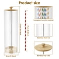 thumbnail image 2 of Ikoopy Acrylic Straw Holder, Clear Tumbler Straw Organizer Acrylic Straw Holder With Lid for Organizing Pen Cutlery Makeup Brush, 2 of 11