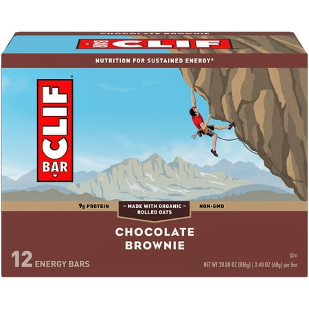 - CLIF Bar® Chocolate Brownie Energy Bars 12-2.4 oz. Bars