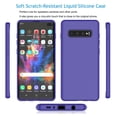 thumbnail image 2 of Cell Phone Cases For 6.1" Galaxy S10, Njjex Liquid Silicone Gel Rubber Shockproof Case Ultra Thin Fit Samsung S10 Case Slim Matte Surface Cover For Samsung Galaxy S10 2019 -Purple, 2 of 9