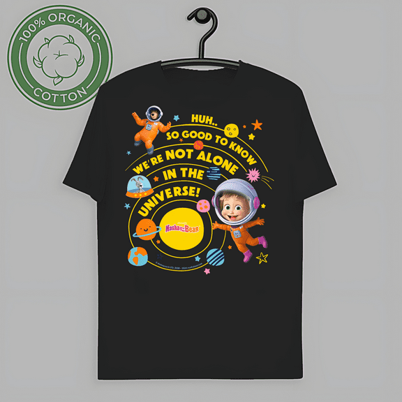 RARE Masha And The Bear We Are Not Alone T-shirt-TH59667