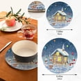 thumbnail image 3 of GZHJMY Christmas Cottage Heat Resistant Trivets Potholders 2PCS, Round Cotton Weave Handmade Pot Holder, Non-Slip Hot Mats Kitchen Dining Plate Mat for Kitchen Pans Bowl Teapot, 3 of 7
