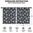thumbnail image 2 of Blackout Kids Curtains,Dark Blue Ballerina Swan Pattern Childrens Insulated Curtains Set Of 2,Bedroom Essentials,Toddler Room Decor 52"x63", 2 of 5