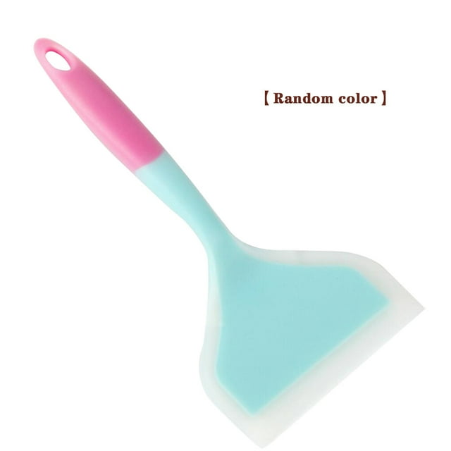 Spatula Silicone Non-Stick Cooking Scoop Pancake Turner Flipper Home Kitchen Supplies Color Random