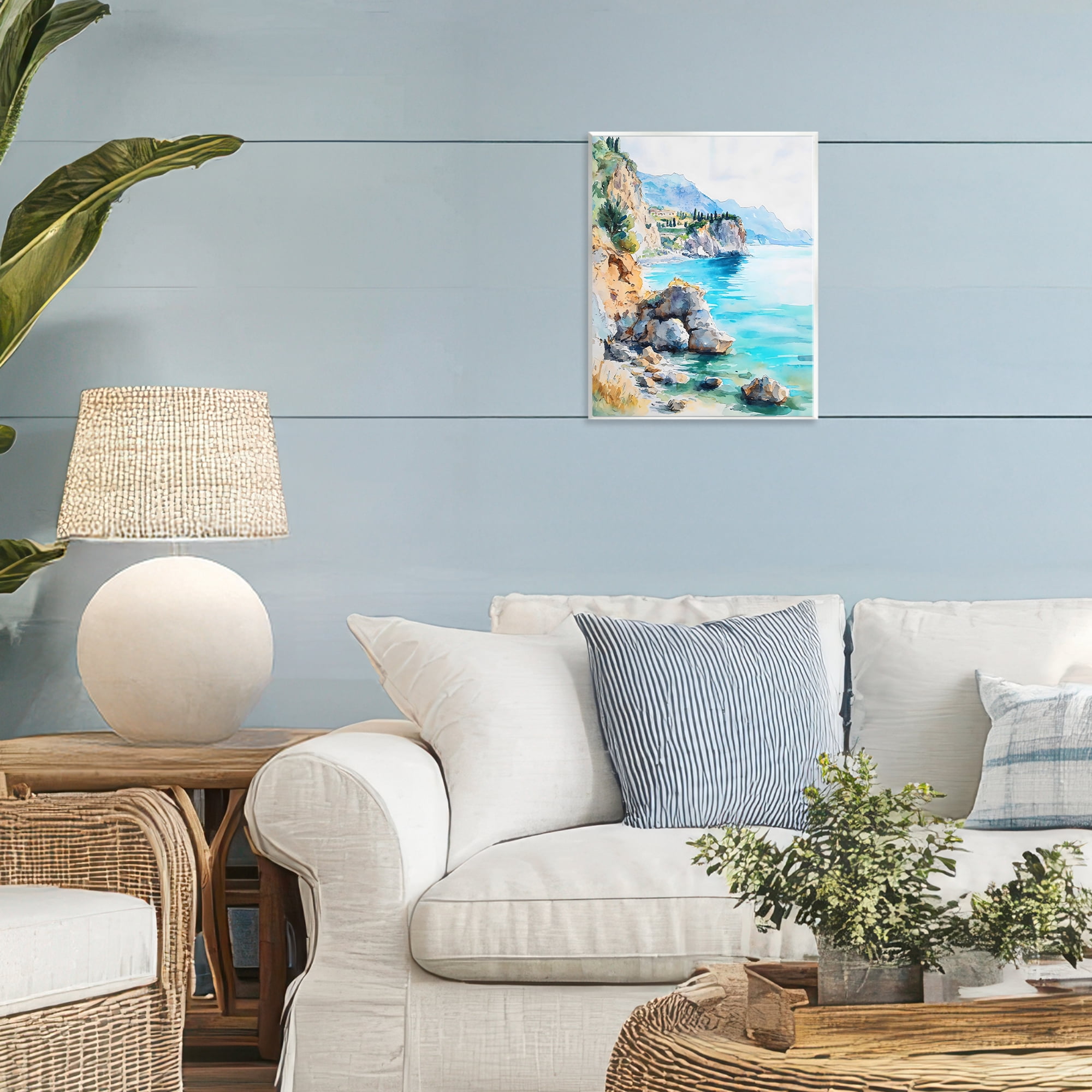 Stupell Industries Azure Italian Coastline Wall Plaque Art, design by LSR Design Studio