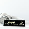 thumbnail image 2 of Warning: Can Be Socially Awkward, Black Frame, Desk Sign (2x8"), 2 of 3