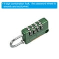 thumbnail image 4 of Security Steel Cable with 4 Digit Combination Lock, 2 Set 4.9Ft Coated Safety Wire Rope Double Loop Padlock, Green, 4 of 7
