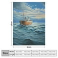 thumbnail image 4 of Fenyluxe Boat on Water Cozy Throw Blanket Lightweight Blanket for All Seasons Excellent Hand Feel Blanket for Bedroom Living Rooms Sofa Couch 50x60in, 4 of 6