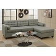 thumbnail image 2 of Polyfiber Linen Fabric Sectional Sofa In Gray, 2 of 3