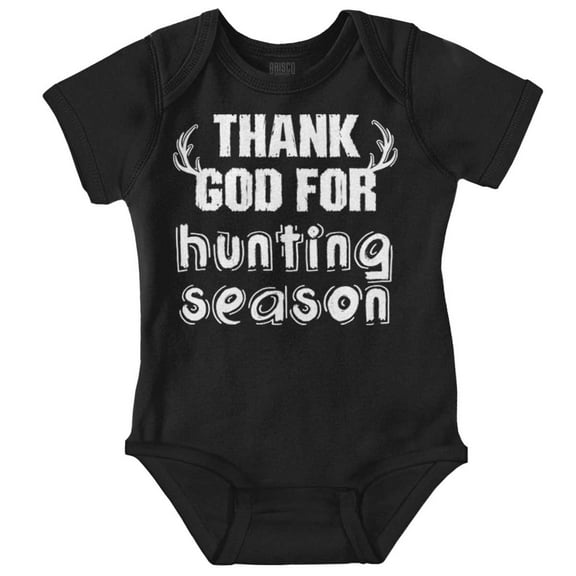 Thank God For Hunting Season Sport Romper Boys or Girls Infant Baby Brisco Brands 12M