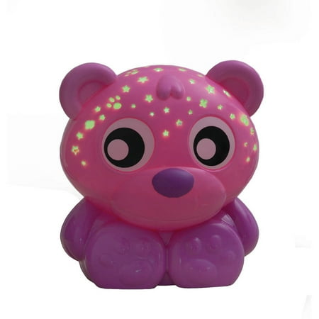 Playgro Goodnight Bear Night Light And Projector (Pink) for Baby Infant