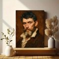 thumbnail image 6 of Antique Gentleman Portrait Canvas Print, Vintage Moody Rustic Fine Art, Classic Wall Decor, 6 of 8