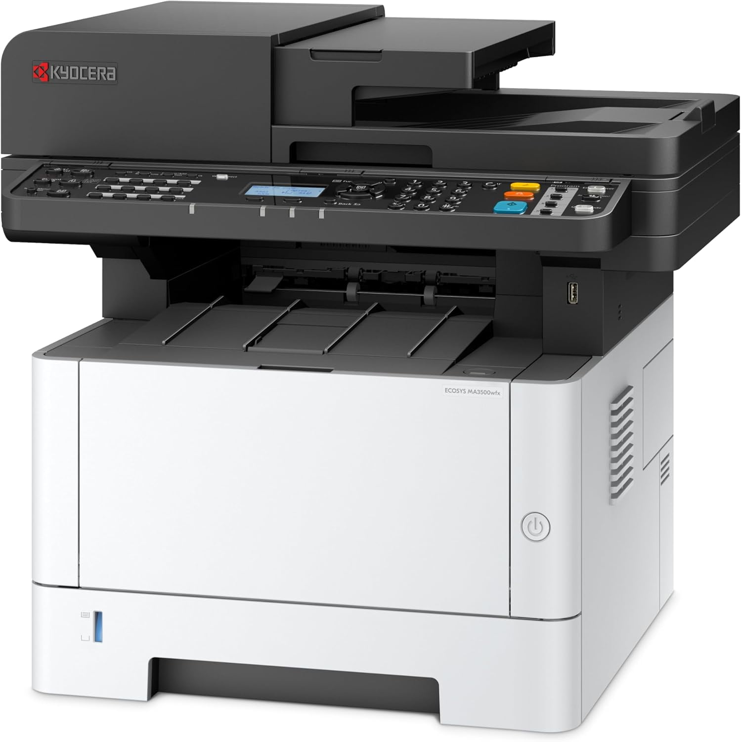 Kyocera ECOSYS MA3500wfx A4 Monochrome B/W Laser Multi-Function Printer - 37 ppm, Copy, Print, Scan, Fax, Duplex, Network, WiFi, 1200 DPI, 1 GB Memory, 300 Sheets Capacity