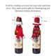 thumbnail image 5 of Inteprter Cubierta de botella de vino de Navidad Lovely Home Restaurant DIY Hat Bufanda Set Adorno de de cena Decoración de banquete Adorno Kits de decoración para fiestas Sombrero y bufanda a cuadros, 5 of 6