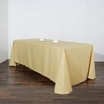 thumbnail image 3 of BalsaCircle 90" x 132" Polyester Rectangular Tablecloth Champagne, 3 of 8