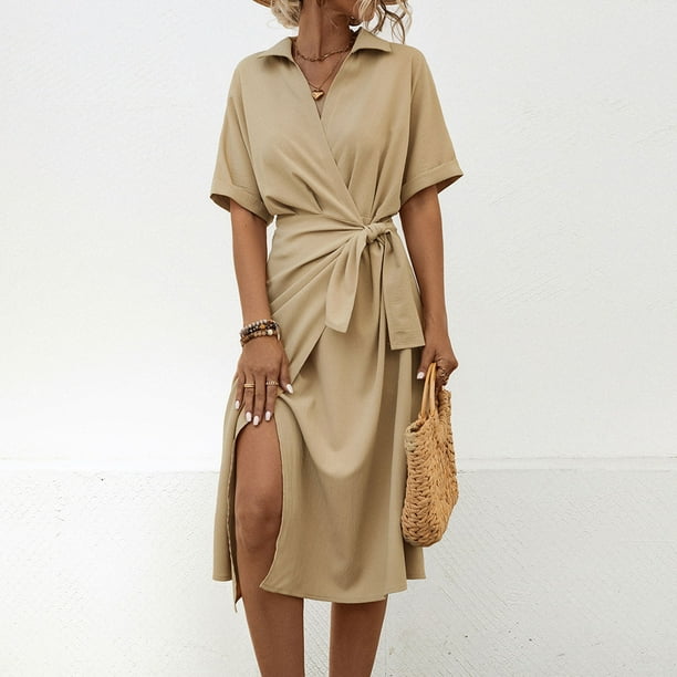 chinese dress ladies Canyon Linen Midi Dress Black / L main image 1