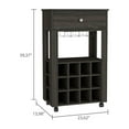 thumbnail image 2 of DEPOT E-SHOP Margh Bar Cart, Twelve Wine Cubbies, Four Legs, One Open Shelf, Countertop-Espresso, For Kitchen, 2 of 5