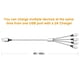 thumbnail image 4 of Cable de carga Puxnoin Multi 4 en 1 tipo C micro USB de 4 pies plateado, 4 of 5