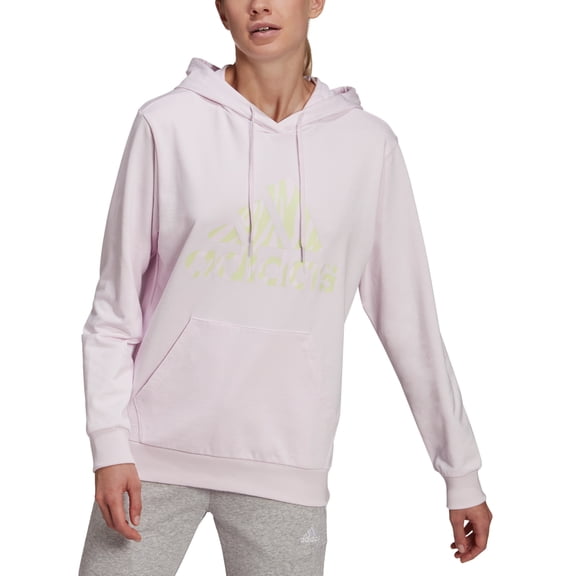 Adidas Womens Animal Print Hoodie Light Pink