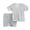Gray, variant on Diufon Kid's Lightweight Pajamas Set Short Sleeve Shorts Sleepwear Crew Neck Loungewear Solid Color Pj Set