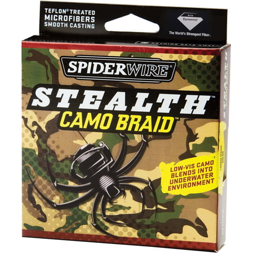 125yd spools 4 Braided Line Spiderwire Stealth Camo-Braid 15lb & 20lb 