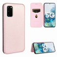thumbnail image 2 of Dteck Wallet Case For Samsung Galaxy S20 FE Fan Edition (2020),[Carbon Fiber Texture] Flip PU Leather Wallet Card Slot Protective Silicone Cover, Pink, 2 of 4