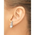 thumbnail image 3 of Sterling Silver Rhodium-Plated Cz/Button 6Mm Fwc Pearl Post Earrings (Width 7.9) (Length 17.5) - Jbsp, 3 of 5
