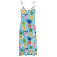 thumbnail image 5 of Lunarable Pineapple Design Sleeveless Dress Woman Fashion Long Dresses Women's Summer Suit Dress 2025, 5 of 7
