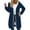 Navy, variant on Longline Zip Up Jacket for Women Double Zipper Sweatshirt Fall Winter Fashion Outerwear Casual Oversized Layering Coat XXXL Size Black