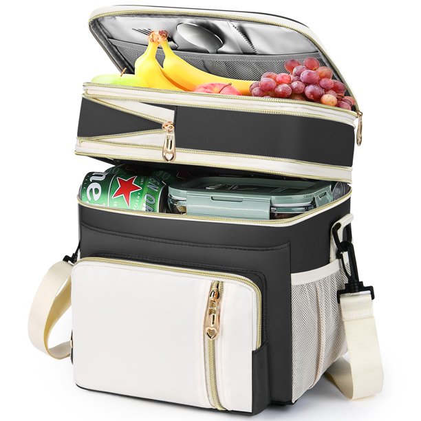 Lunch Box BAGNN, bolsa térmica expandible, aislante, 16 L, negra