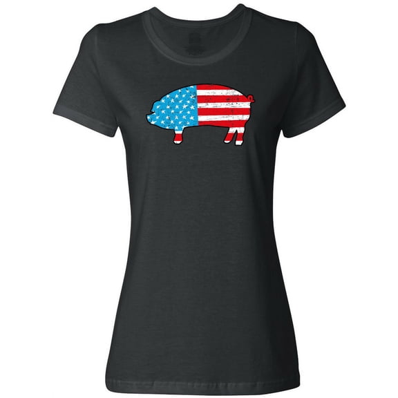 Inktastic Patriotic Pig Women's T-Shirt