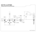 thumbnail image 2 of Kingston Brass KS1795TXBS Widespread Kitchen Faucet, Oil Rubbed Bronze, 2 of 2