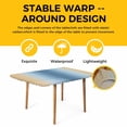 thumbnail image 4 of Blue Yellow Ombre Table Cloths for 6 Foot Rectangle Tables, Farmhouse Modern Gradient Art Patio Waterproof Elastic Fitted Tablecloths, Washable Rectangular Table Cover for Camping, 4 of 8