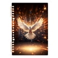 thumbnail image 2 of Bird Dove White Ring Binder Notebook Journey Note Diary College Ruled Spiral Notebook Study Loose Leaf Paper A5 60 Pages, 2 of 8