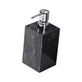 thumbnail image 3 of Dispensador de jabón de mármol, botella decorativa, contenedor de loción, resina recargable a prueba de fugas con bomba de acero inoxidable para negro, 3 of 8