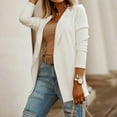 thumbnail image 2 of Clearance Womens Casual Work Office Open Front Blazer Jacket,3/4 Long Sleeves Cardigan Jacket Blazers Jacket Overcoats for Work Professional Womens Blazers Casual Jacket,S-XL White, 2 of 7