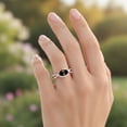 thumbnail image 4 of Mauli Jewels 1.25 Carat Two Stone Black & White Diamond Engagement Ring for Women, 14K Solid Rose Gold Promise & Wedding Ring, 4 of 9