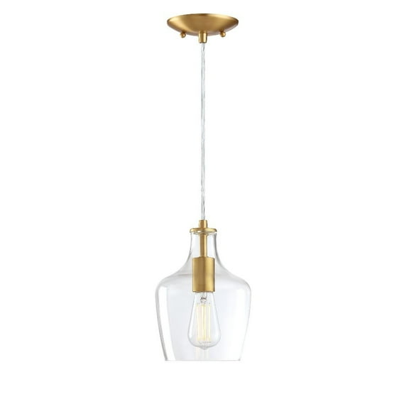 Forte Lighting 2679-01-12 Milo 7" Wide Mini Pendant - Gold